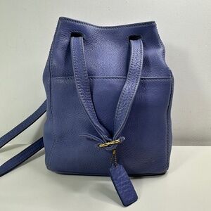 Coach Vintage - Sonoma 2-Handle Bucket Bag 4923, Pebbled - Periwinkle, USA 90s